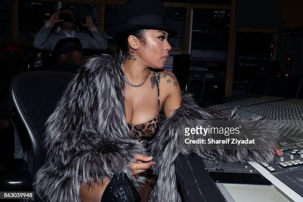 Keyshia Cole attends her "11:11 Reset" Listening Party at Premiere Recording Studio on October 18, 2017 in New York City.