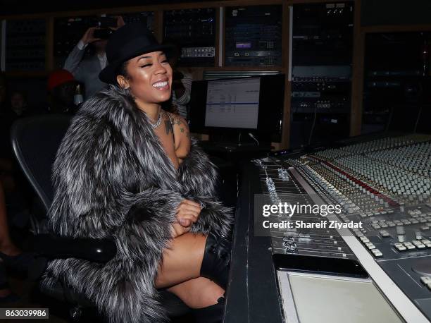 Keyshia Cole attends her "11:11 Reset" Listening Party at Premiere Recording Studio on October 18, 2017 in New York City.