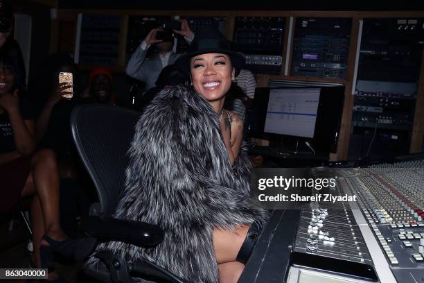 Keyshia Cole attends her "11:11 Reset" Listening Party at Premiere Recording Studio on October 18, 2017 in New York City.