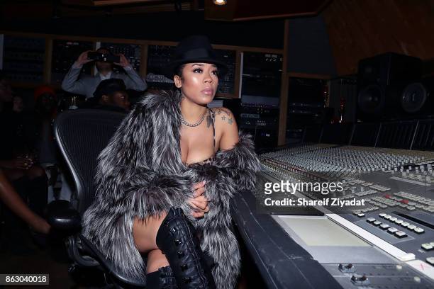 Keyshia Cole attends her "11:11 Reset" Listening Party at Premiere Recording Studio on October 18, 2017 in New York City.