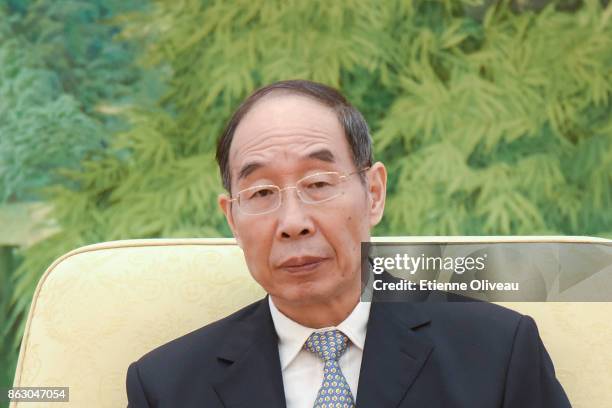 Member of the 18th CPC Central Committee and Secretary of CPC Fujian Provincial Committee You Quan attends a meeting of the 19th Communist Party...