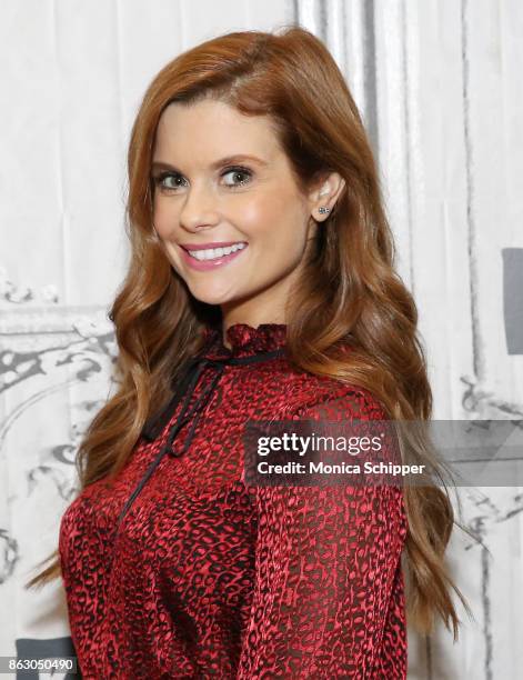 Actress JoAnna Garcia Swisher discusses the show "Kevin Saves The World" at Build Studio on October 19, 2017 in New York City.