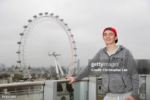 Willy "Breaveheart" Hutchinson poses for the camera during the Hayemaker Ringstar Fight Night Weigh In at the Park Plaza Westminster Bridge London on...