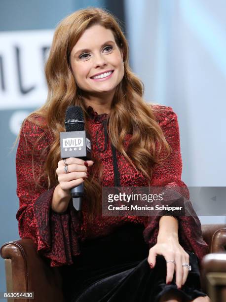 Actress JoAnna Garcia Swisher discusses the show "Kevin Saves The World" at Build Studio on October 19, 2017 in New York City.