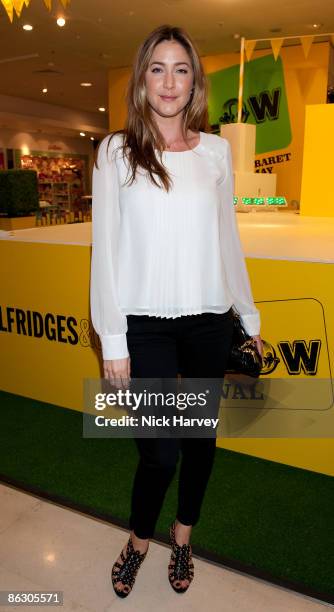 Lisa Snowdon attends Selfridges' 100th birthday party at Selfridges on April 30, 2009 in London, England.