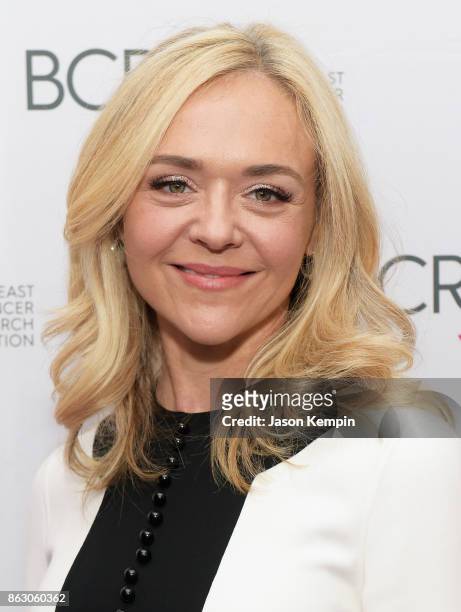 Actress Rachel Bay Jones arrives at the Breast Cancer Research Foundation New York Symposium and Awards Luncheon at New York Hilton on October 19,...