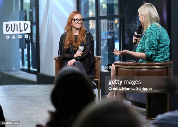 Singer-songwriter Tori Amos discusses her album "Native Invader" & World Tour at Build Studio on October 19, 2017 in New York City.