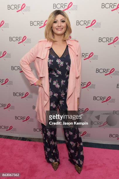 Actress Francesca Curran arrives at the Breast Cancer Research Foundation New York Symposium and Awards Luncheon at New York Hilton on October 19,...
