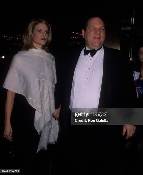 Eve Chilton Weinstein and Harvey Weinstein attend White Rose Awards Benefit Dinner on December 1, 1998 at the Marriot Marquis Hotel in New York City.