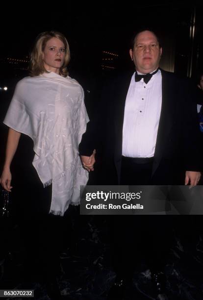 Eve Chilton Weinstein and Harvey Weinstein attend White Rose Awards Benefit Dinner on December 1, 1998 at the Marriot Marquis Hotel in New York City.