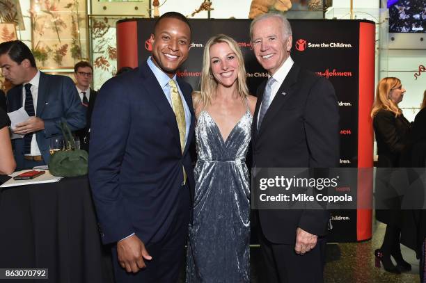 News Co-Anchor Craig Melvin, Lindsay Czarniak, and Former Vice President Joe Biden attend the 5th Annual Save the Children Illumination Gala at the...