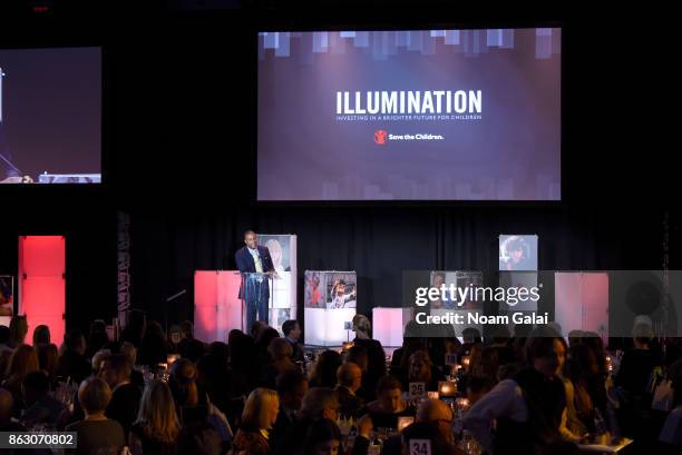 News Co-Anchor Craig Melvin speaks onstage during the 5th Annual Save the Children Illumination Gala at the American Museum of Natural History on...