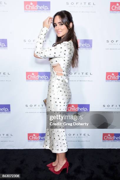 Actress Alicia Sanz arrives for the Childhelp Hosts An Evening Celebrating Hollywood Heroes at Riviera 31 on October 18, 2017 in Beverly Hills,...