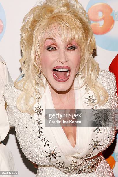 Singer Dolly Parton attends the opening of "9 to 5: The Musical" on Broadway at the Marriott Marquis Theatre on April 30, 2009 in New York City.