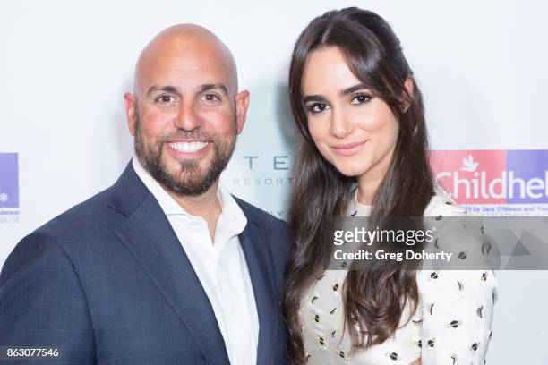 Chief Development Officer at ChildHelp, Inc, Michael Medoro and Actress Alicia Sanz arrive for the Childhelp Hosts An Evening Celebrating Hollywood...