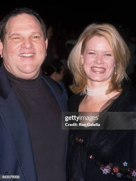 Harvey Weinstein and Eve Chilton Weinstein attend "Charlie's Angels" Screening on October 24, 2000 at the Ziegfeld Theater in New York City.