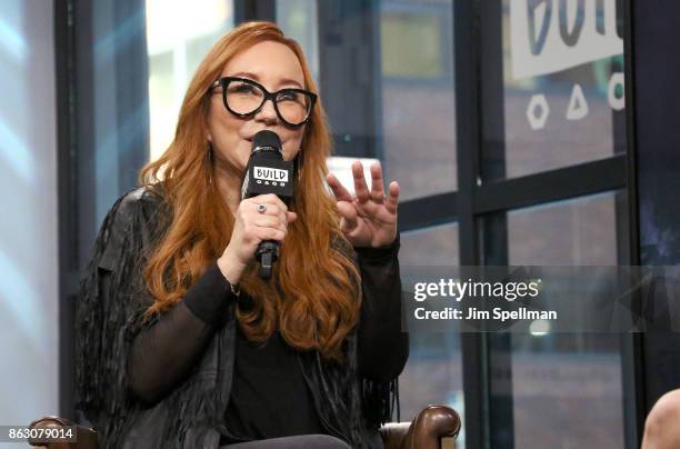 Singer/songwriter Tori Amos attends Build to discuss her album "Native Invader" and world tour at Build Studio on October 19, 2017 in New York City.