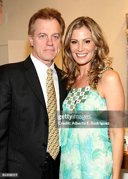 Actor Stephen Collins and author/stylist Tracy Hutson attend Tracy Hutson's "Feathering the Nest" book party at Calypso Home on April 30, 2009 in...