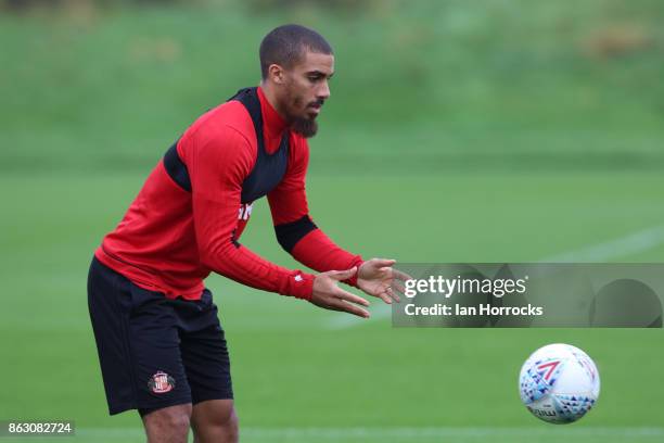 Lewis Grabbam during a Sunderland AFC training session at The Academy of Light on October 19, 2017 in Sunderland, England.