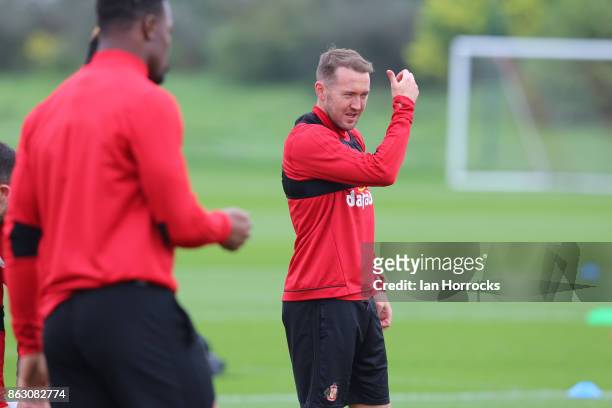 Aiden McGeady during a Sunderland AFC training session at The Academy of Light on October 19, 2017 in Sunderland, England.