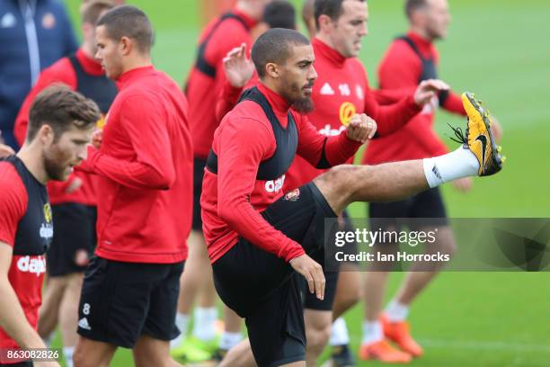 Lewis Grabbam during a Sunderland AFC training session at The Academy of Light on October 19, 2017 in Sunderland, England.