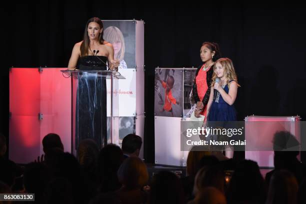 Actress and Save the Children Trustee Jennifer Garner, and Save the Children beneficiaries Nicole and Anna Marie speak onstage at the 5th Annual Save...