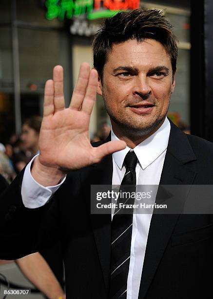 Actor Karl Urban arrives at the Premiere Of Paramount's "Star Trek" on April 30, 2009 at Grauman�s Chinese Theatre, Hollywood, California.