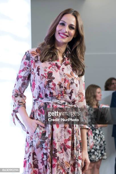 Eva Gonzalez attends the 'Algo que compartir' campaign presentation at Mr. Fox studio on October 19, 2017 in Madrid, Spain.