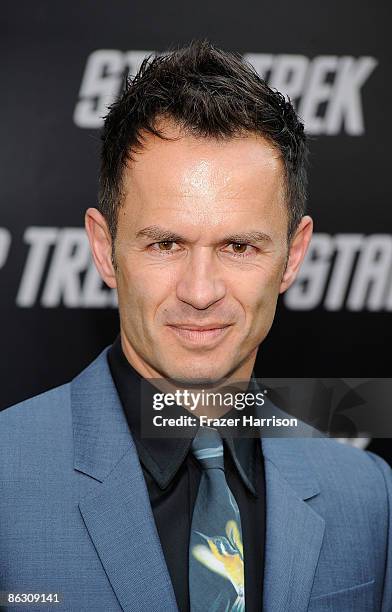 Actor Greg Ellis arrives at the Premiere Of Paramount's "Star Trek" on April 30, 2009 at Grauman�s Chinese Theatre, Hollywood, California.