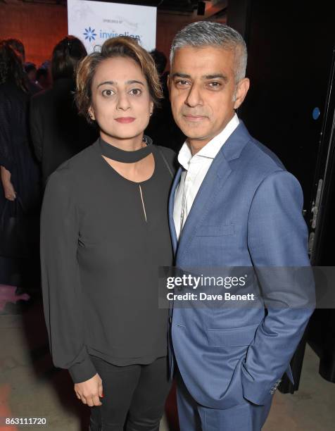 Saadiya Khan and Sadiq Khan attend The London Evening Standard's Progress 1000: London's Most Influential People in partnership with Citi on October...