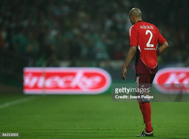 Alex Silva of Hamburg is seen during the UEFA Cup Semi Final first leg match between SV Werder Bremen and Hamburger SV at the Weser stadium on April...