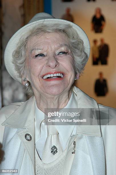 Elaine Stritch attends the "Waiting for Godot" Broadway opening night at the Roundabout Theatre Company's Studio 54 on April 30, 2009 in New York...