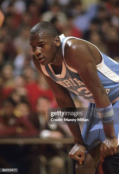 North Carolina Michael Jordan during game vs Maryland. College Park, MD 1/12/1984 CREDIT: Manny Millan