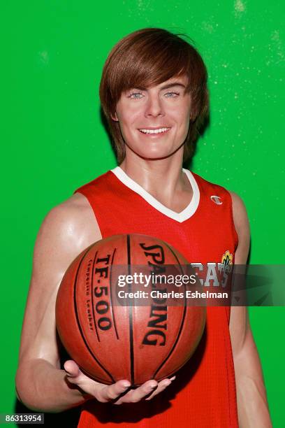 Actor Zac Efron wax figure unveiling at Madame Tussauds on April 2, 2009 in New York City.