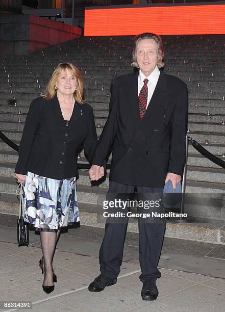 Actor Christopher Walken and guest attend the Vanity Fair Party during the 8th Annual Tribeca Film Festival at the State Supreme Courthouse on April...