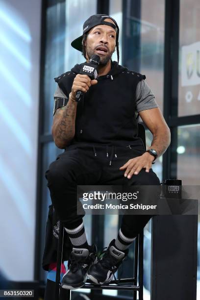 Rapper Redman discusses the show "Scared Famous" at Build Studio on October 19, 2017 in New York City.