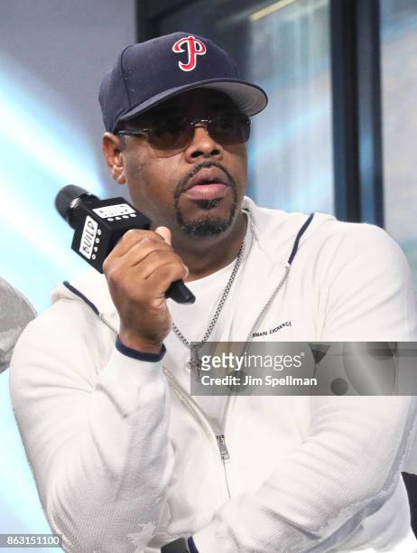 Singer Nathan Morris of Boyz II Men attends Build to discuss their album "Under the Streetlight" at Build Studio on October 19, 2017 in New York City.