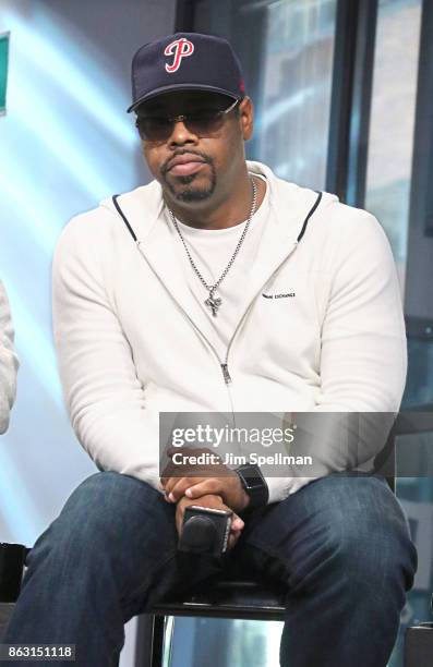 Singer Nathan Morris of Boyz II Men attends Build to discuss their album "Under the Streetlight" at Build Studio on October 19, 2017 in New York City.