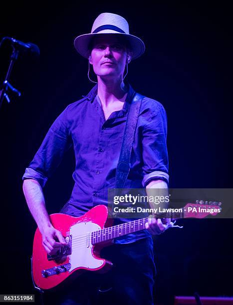 The Fratellis perform during the Audio and Radio Industry Awards at the First Direct Arena in Leeds.