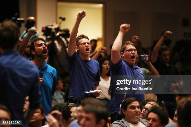 People react as white nationalist Richard Spencer, who popularized the term "alt-right" speaks at the Curtis M. Phillips Center for the Performing...