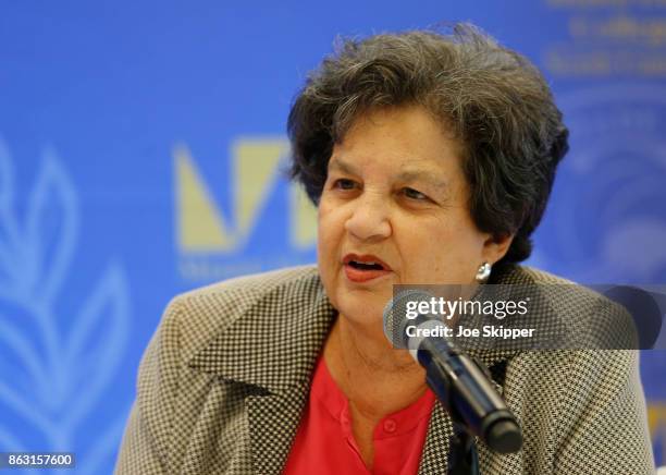 Rep. Lois Frankel speaks during a Congressional field hearing hosted by Rep. Frederica Wilson on nursing home preparedness and disaster response...