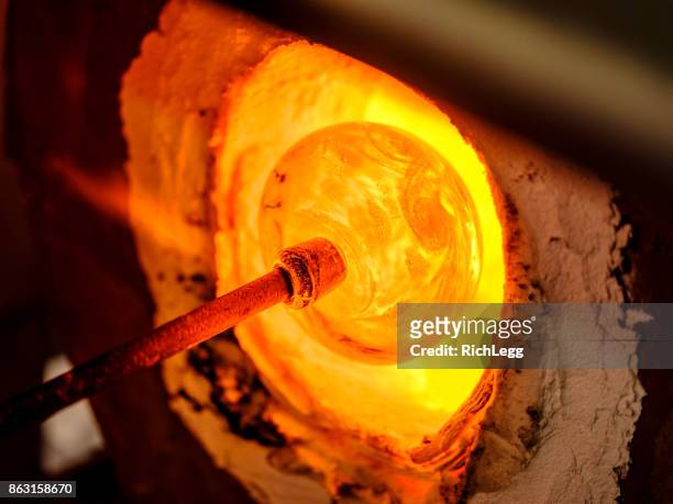 glass blowing furnace - furnace stock pictures, royalty-free photos & images