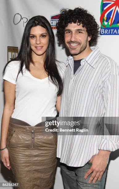 Actors Jenna Morasca and Ethan Zohn attend the Hollywood United Football Club's Setanta Cup exhibition game after party at Opia Lounge on April 11,...