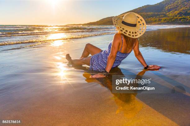 she is so happy at the beach. - patara stock pictures, royalty-free photos & images