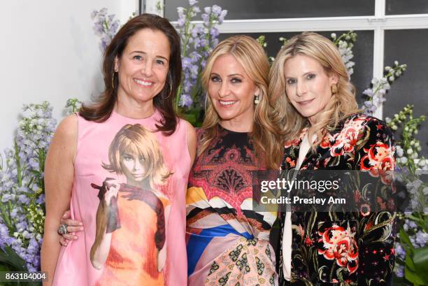 Elizabeth Wiatt and Laurie Feltheimer attend VIP Conversation for Women's Brain Health Initiative Hosted by Sharon Stone at Gagosian Gallery on...