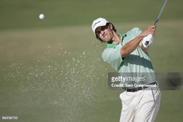 Adam Scott during the final round of the Franklin Templeton Shark Shootout held on the Tiburon course at the Ritz-Carlton Golf Resort in Naples,...