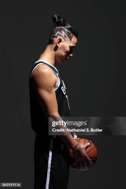 Jeremy Lin of the Brooklyn Nets poses for a portrait during the 2017-18 Media Day at the Hospital for Special Surgery Training Center on September...