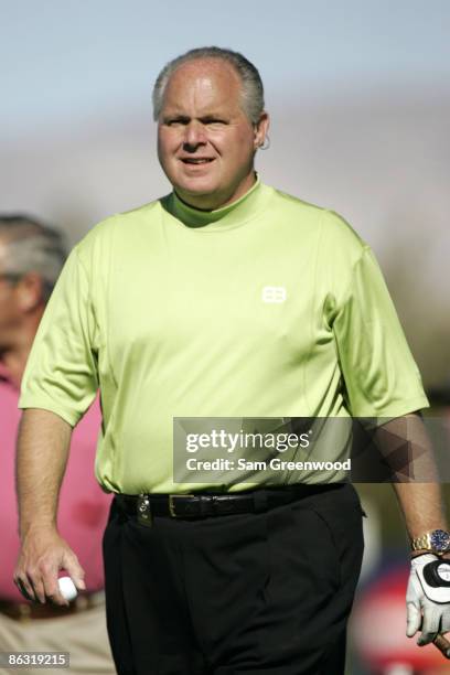 Rush Limbaugh during the fourth round of the Bob Hope Chrysler Classic held at The Classic Club in Palm Desert, California on Saturday, January 21,...