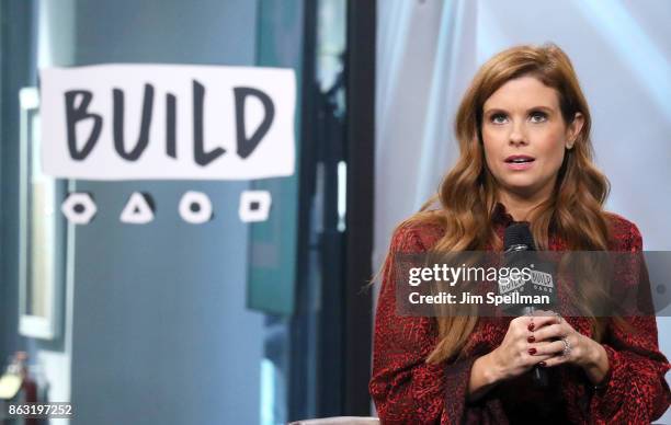 Actress JoAnna Garcia Swisher attends Build to discuss the show "Kevin Saves The World" at Build Studio on October 19, 2017 in New York City.