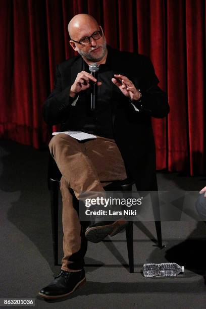 Moderator Joe Neumaier on stage during The Academy of Motion Picture Arts & Sciences official academy screening of Breathe at the MOMA Celeste Bartos...